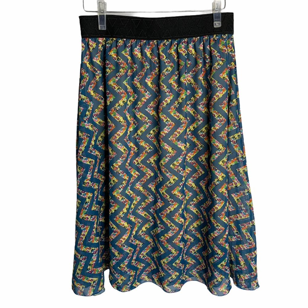 Lularoe Floral Elastic Waist Circle Skirt 31PE